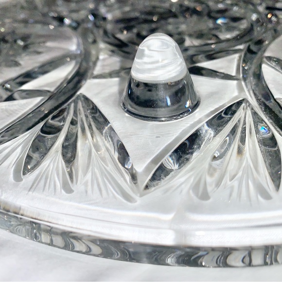 NEW 💥 DABASH CRYSTAL Cake pie  server plate footed stand - Picture 3 of 6